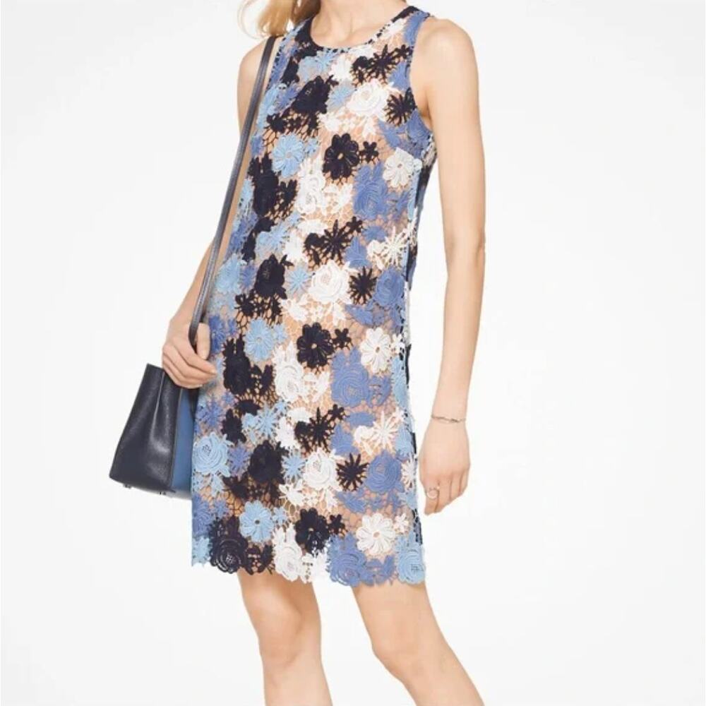 MICHAEL MICHAEL KORS Floral Lace Shift Dress Sz 6